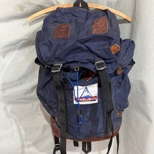 Holubar | Vintage 70s Leather Bottom Rucksack |  Hiking Backpack